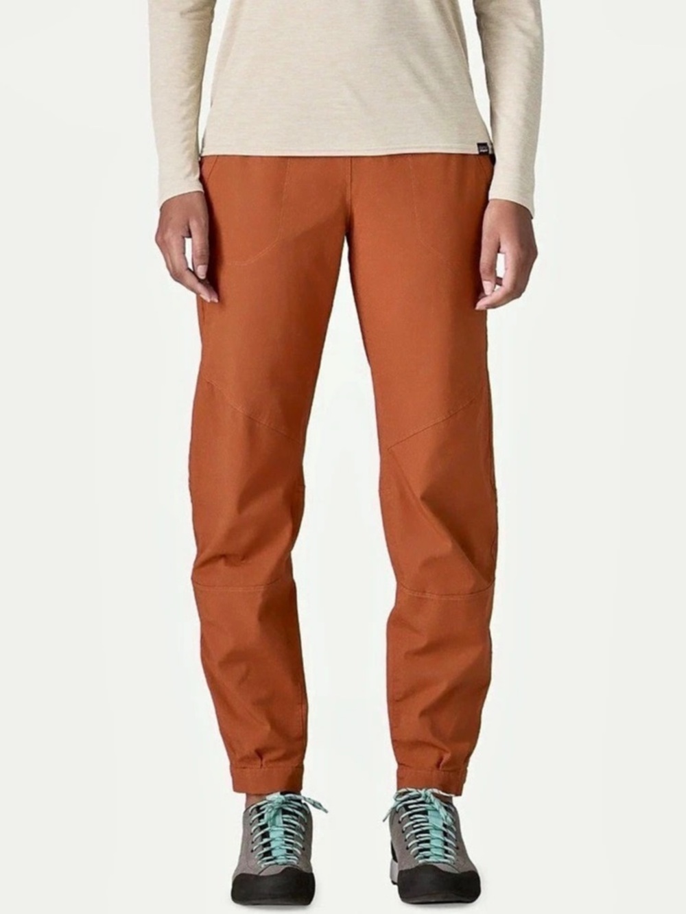 Patagonia Caliza Rock Climbing Pants Brown Rust Orange Joggers Size 6